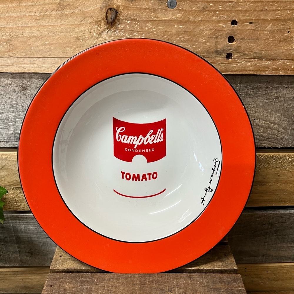 Vintage Campbells Tomato Soup Bowl by Andy Warhol